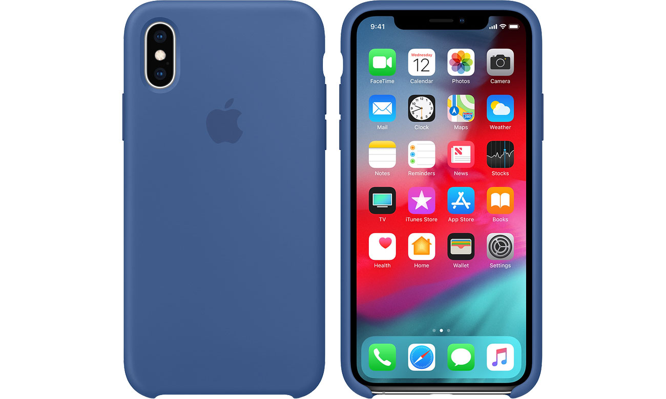 Etui Apple iPhone XS Silicone Case Delft Blue MVF12ZM/A