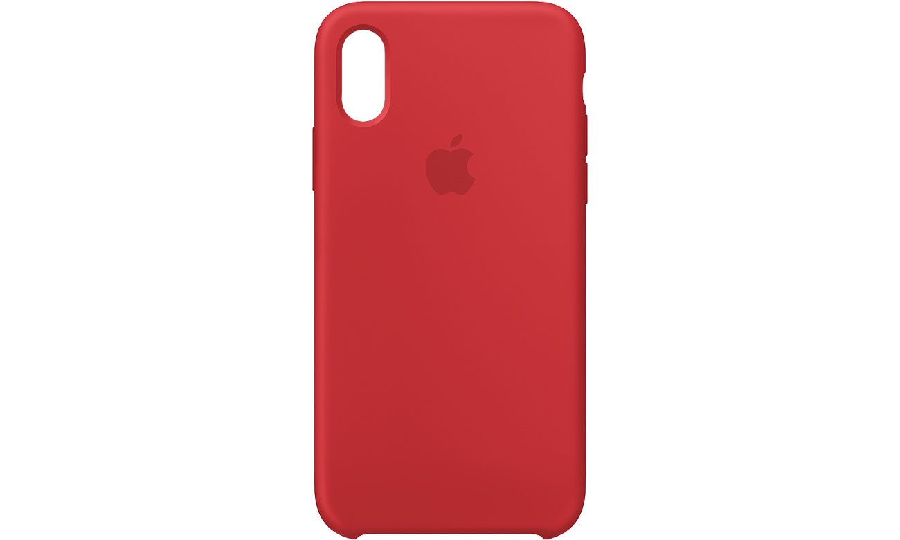 Apple iPhone XS Silicone Case Czerwony