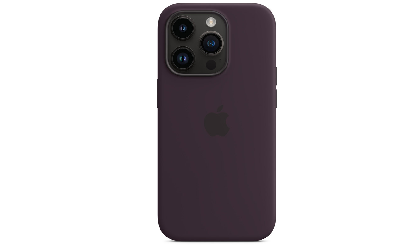 Silikonowe etui z MagSafe iPhone 14 Pro jagodowe