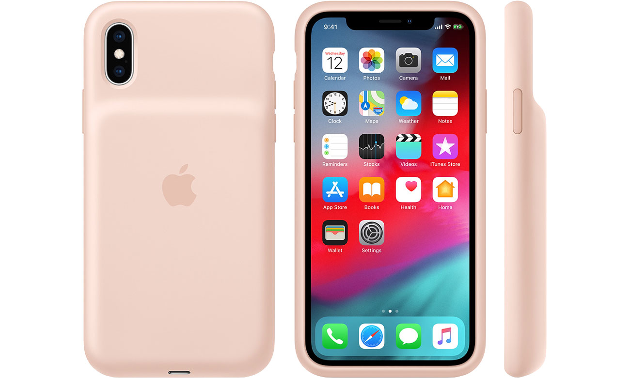 Etui Apple Smart Battery Case iPhone Xs Pink Sand