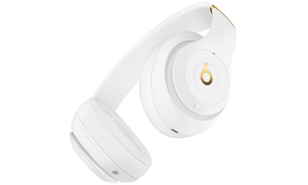 Słuchawki Apple Beats Studio3 Wireless Białe - Widok od dołu pod kątem