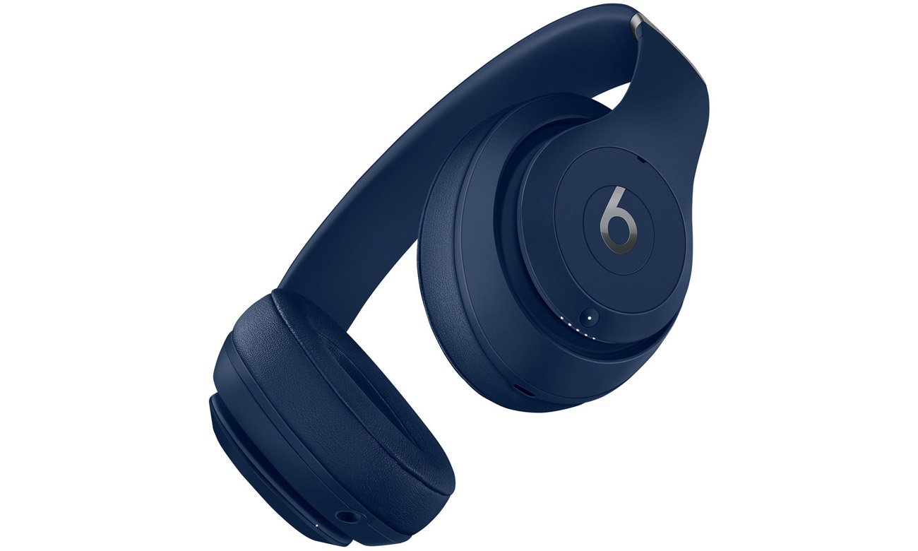 Słuchawki Apple Beats Studio3 Wireless Niebieskie - Widok od dołu pod kątem