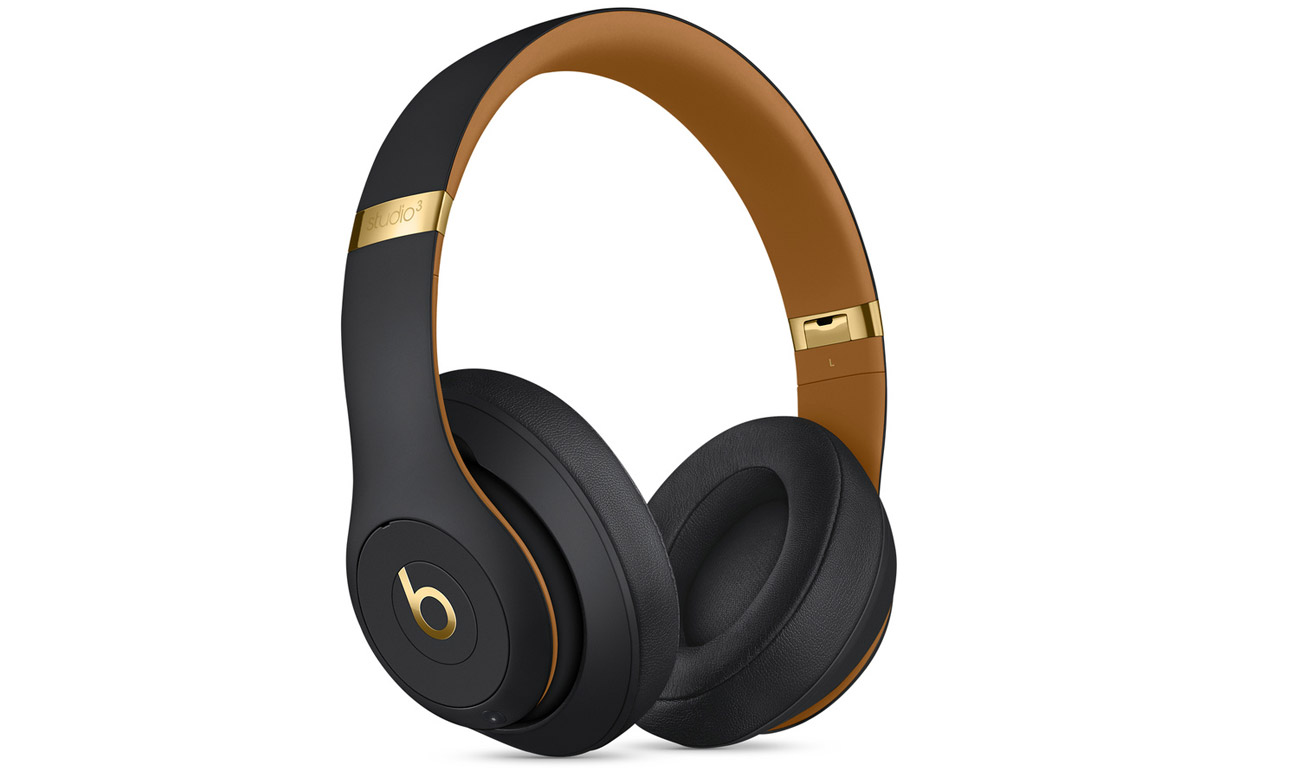 Słuchawki Apple Beats Studio3 Wireless Nocna czerń - Widok z przodu pod kątem