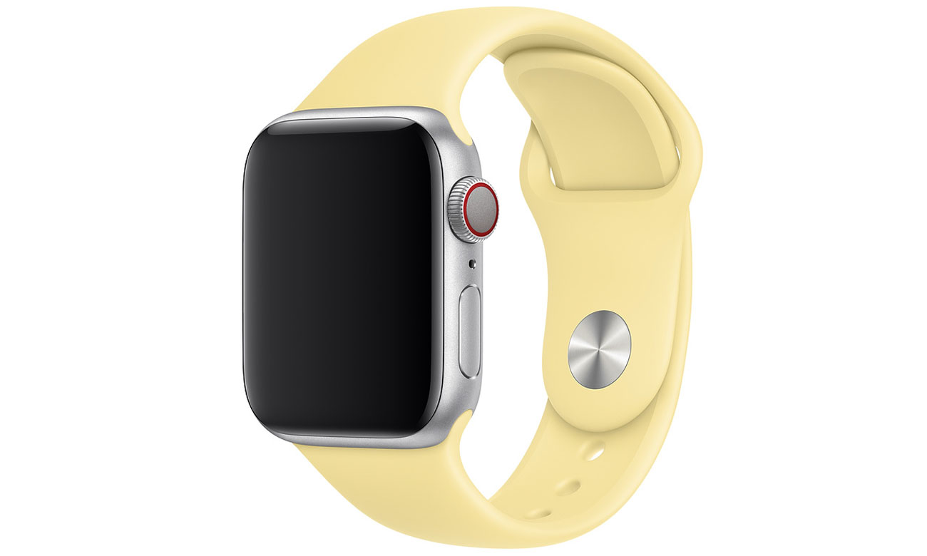 Pasek sportowy w kolorze kremu cytrynowego do Apple Watch 44 mm