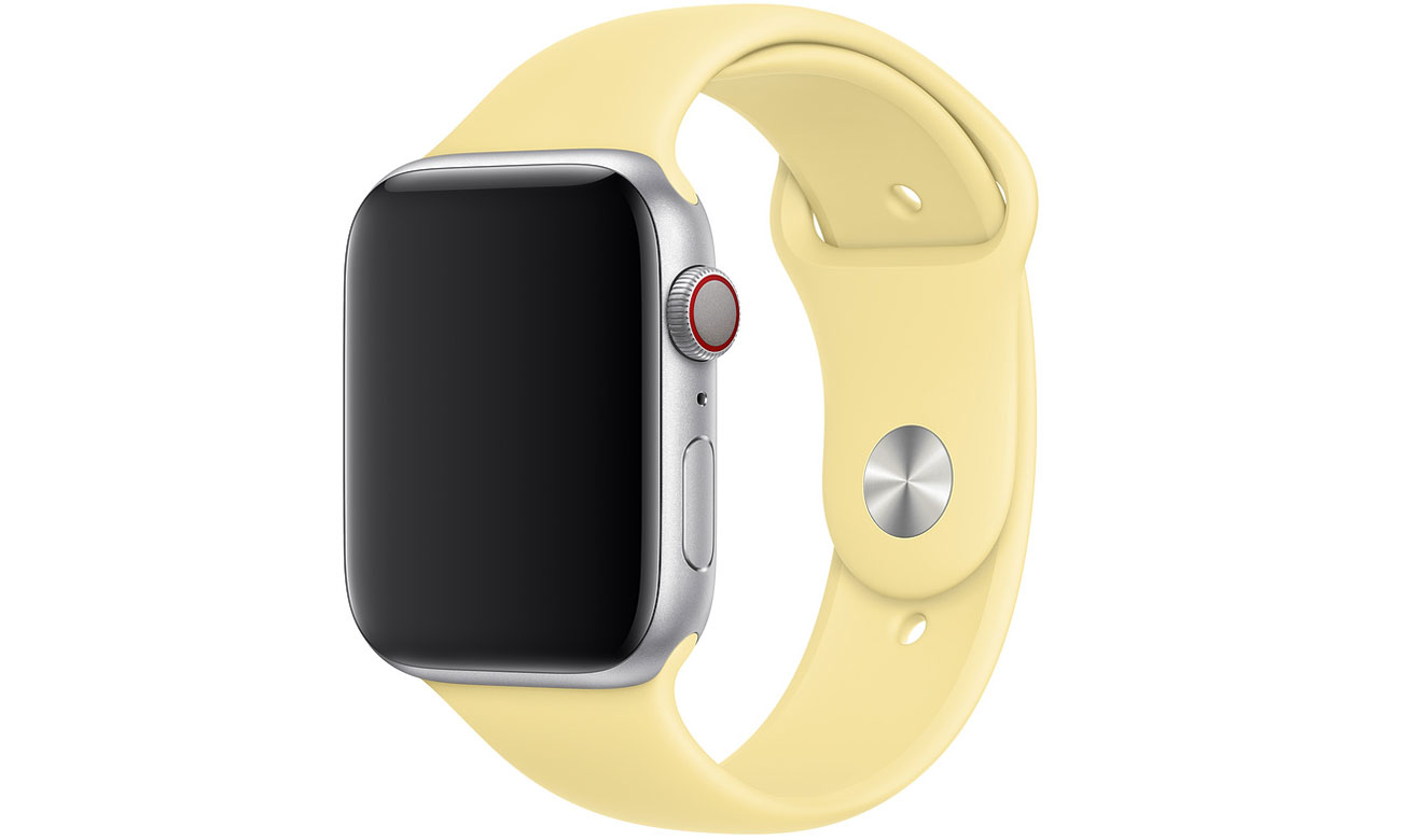 Pasek sportowy w kolorze kremu cytrynowego do Apple Watch 44 mm
