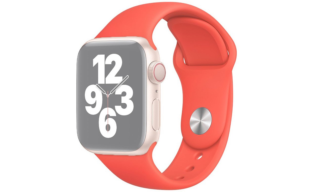 Pasek sportowy w kolorze różowego cytrusa do Apple Watch 40 mm