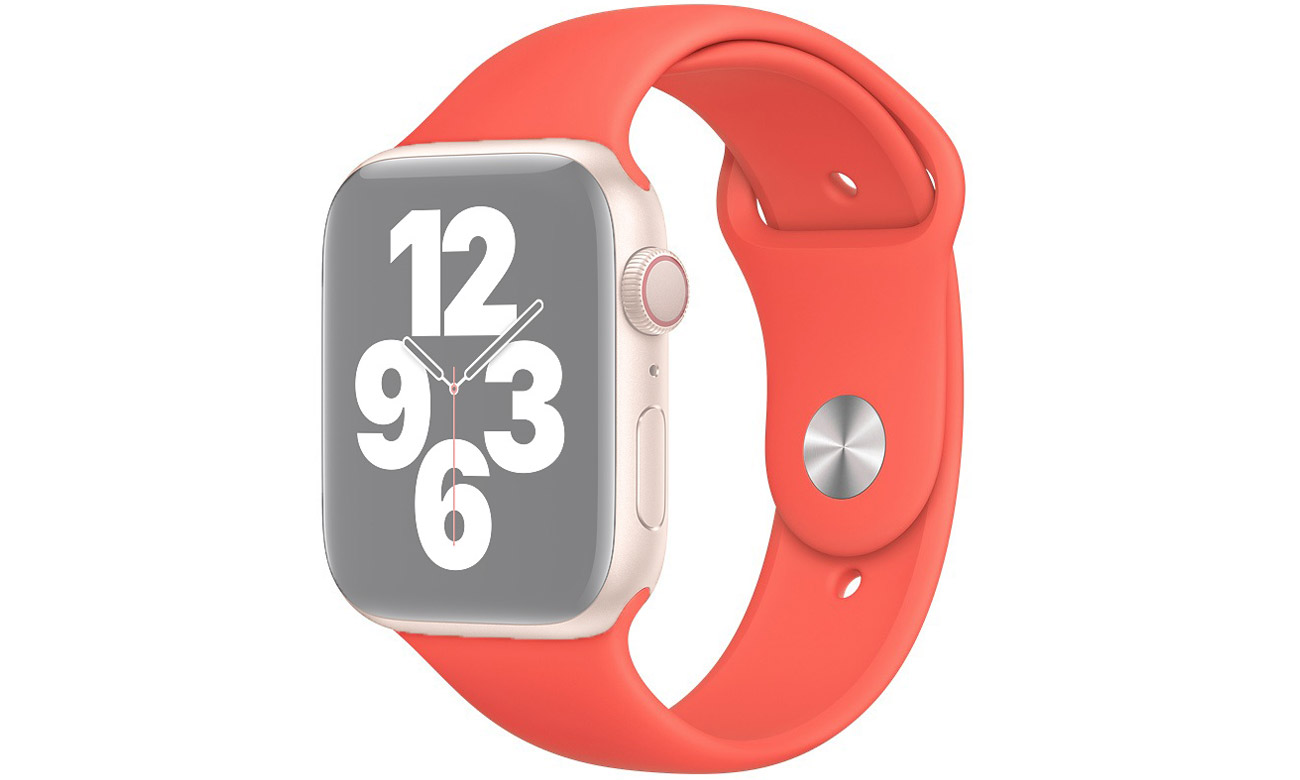 Pasek sportowy w kolorze różowego cytrusa do Apple Watch 44 mm