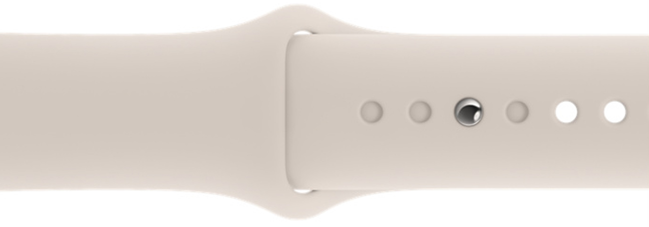 Pasek sportowy w kolorze księżycowej poświaty do Apple Watch 45 mm