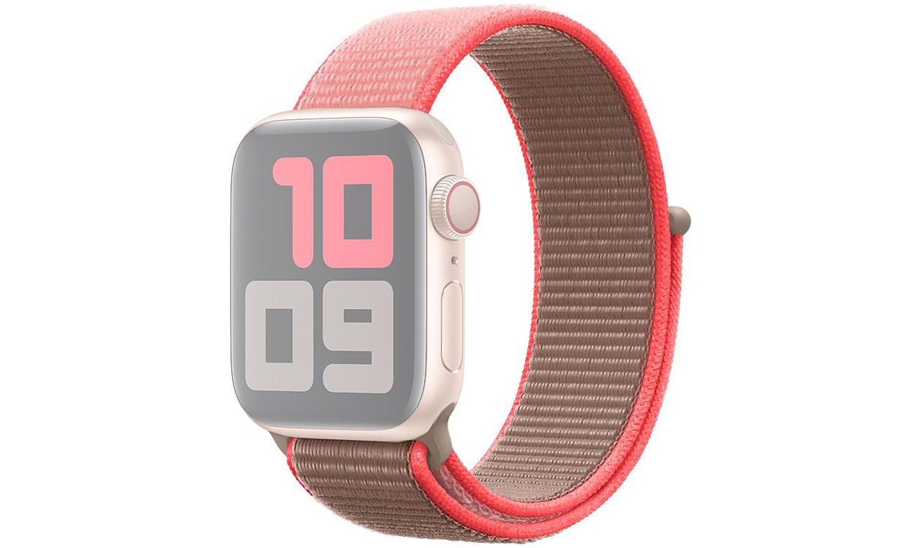 Opaska sportowa w kolorze neonowego różu do Apple Watch 40 mm