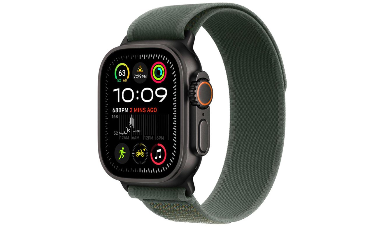 Opaska Apple Trail 44-49mm M/L czarny tytan/zielony