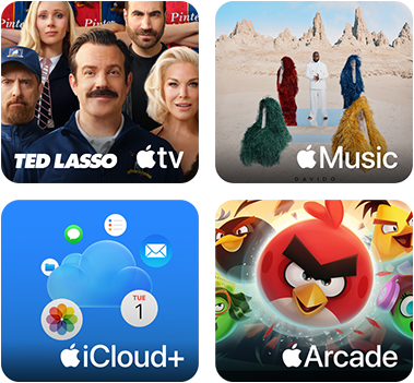 Kafelki Apple&nbsp;One: Apple&nbsp;TV, Apple&nbsp;Music, iCloud+ I&nbsp;Apple&nbsp;Arcade