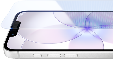 iPhone 17e, przód obudowy z warstwą Ceramic Shield 2, bok obudowy, kolor biały, przyciski głośności i czynności