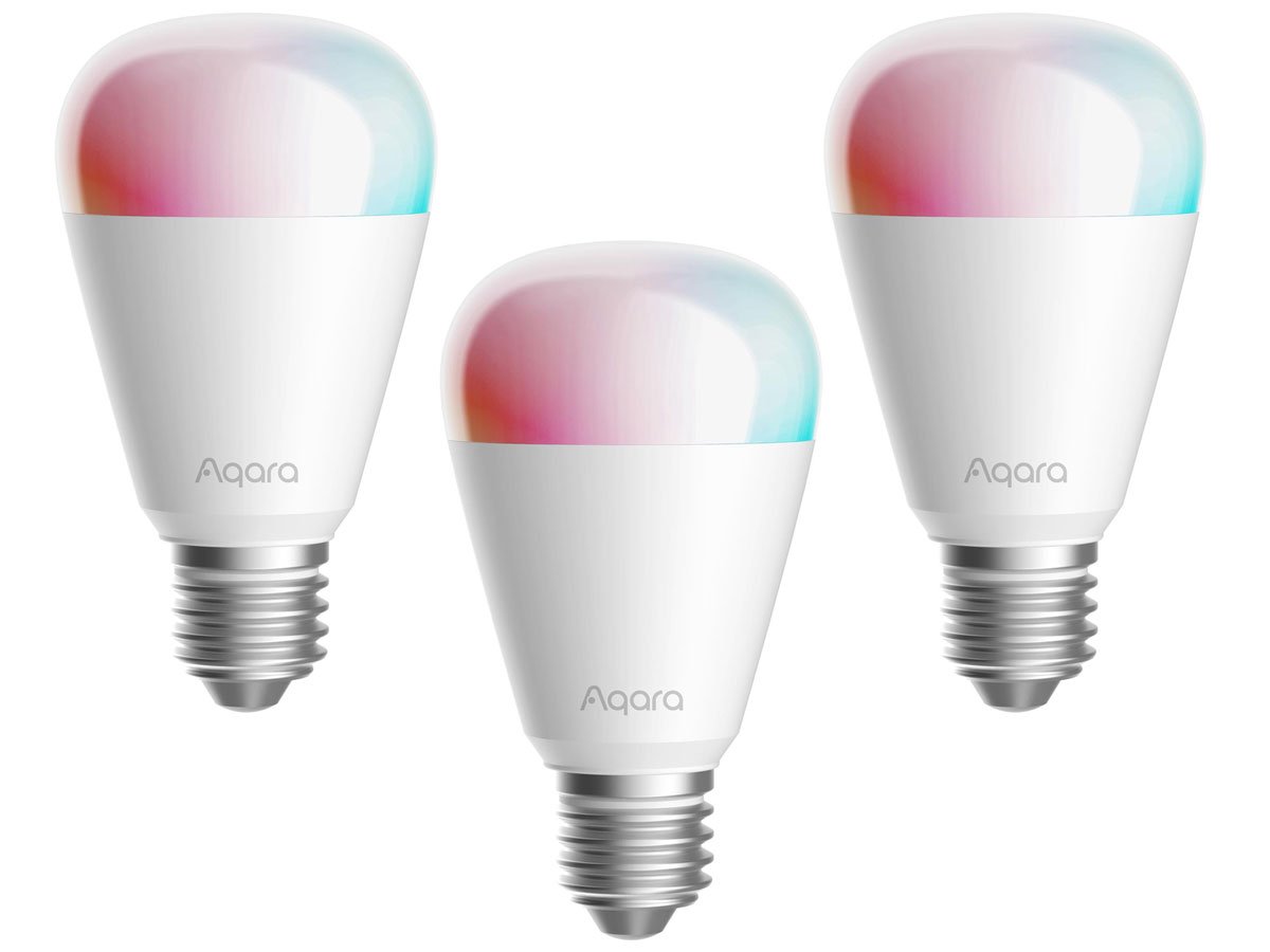 Zestaw 3x inteligentna żarówka Aqara LED Bulb T2 (RGB CCT, E27)