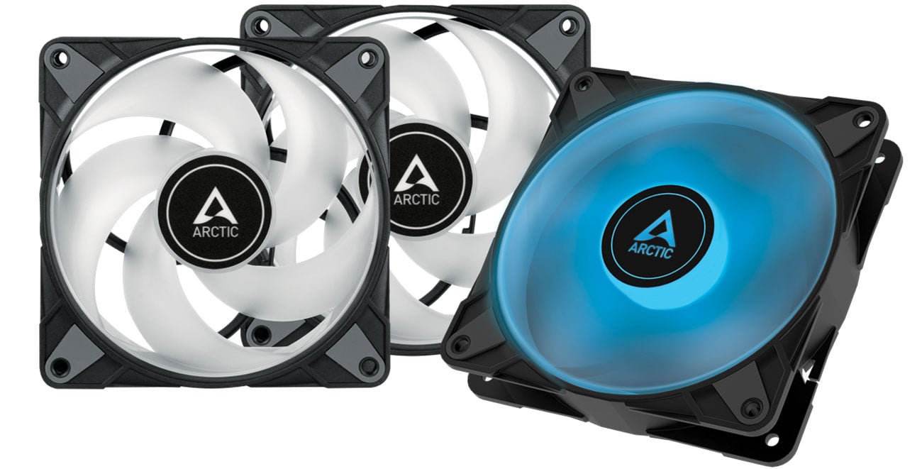 Arctic P12 PWM PST RGB 0dB niebieskie podświetlenie