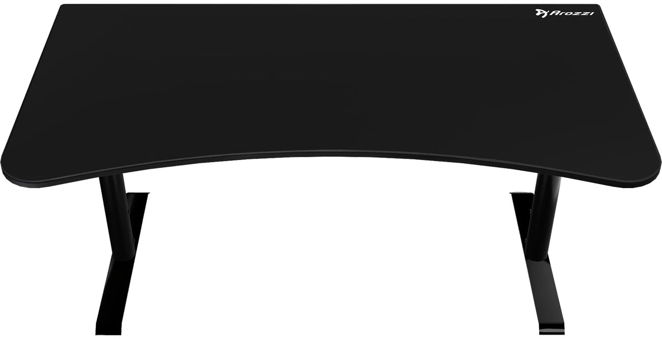 Biurko gamingowe Arozzi Arena Pure Black - Widok od przodu
