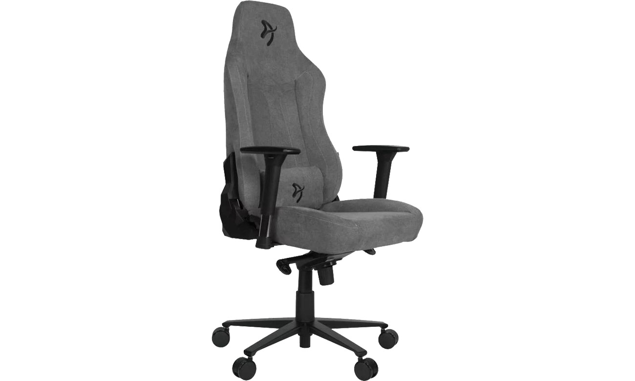 Fotel gamingowy Arozzi Vernazza Soft Fabric Popielaty - Widok od przodu pod kątem