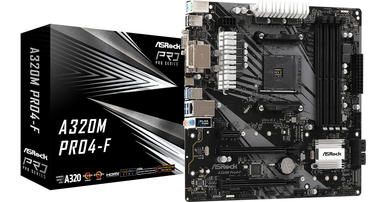 ASRock A320M Pro4-F Płyta główna box