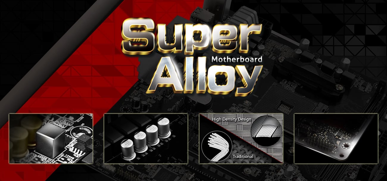 ASRock A320M Super Alloy PCB kondensatory Solid