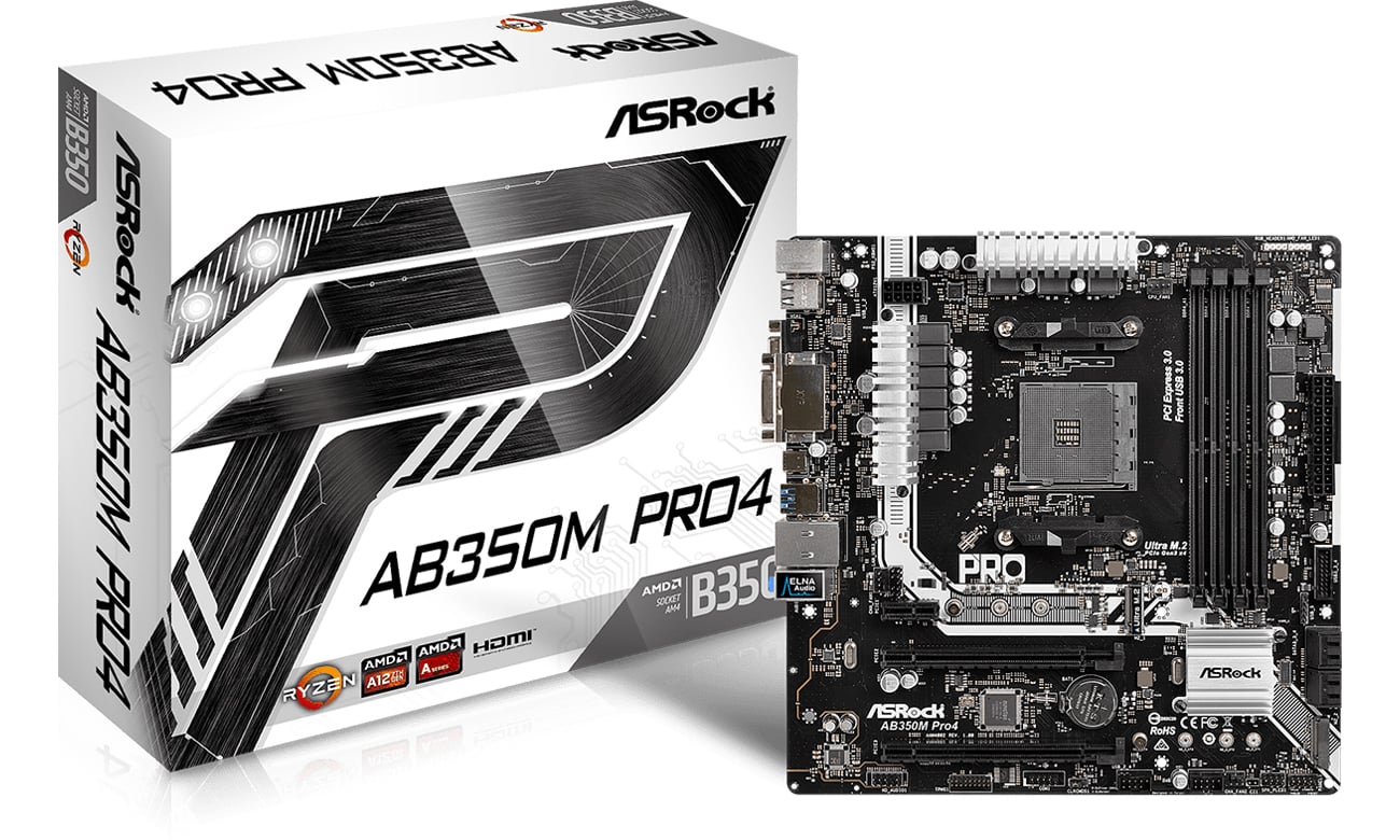 Płyta główna ASRock AB350M PRO4 Pudełko