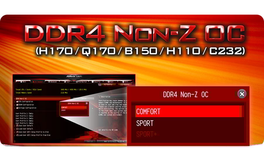Funkcja DDR4 Noz-Z OC