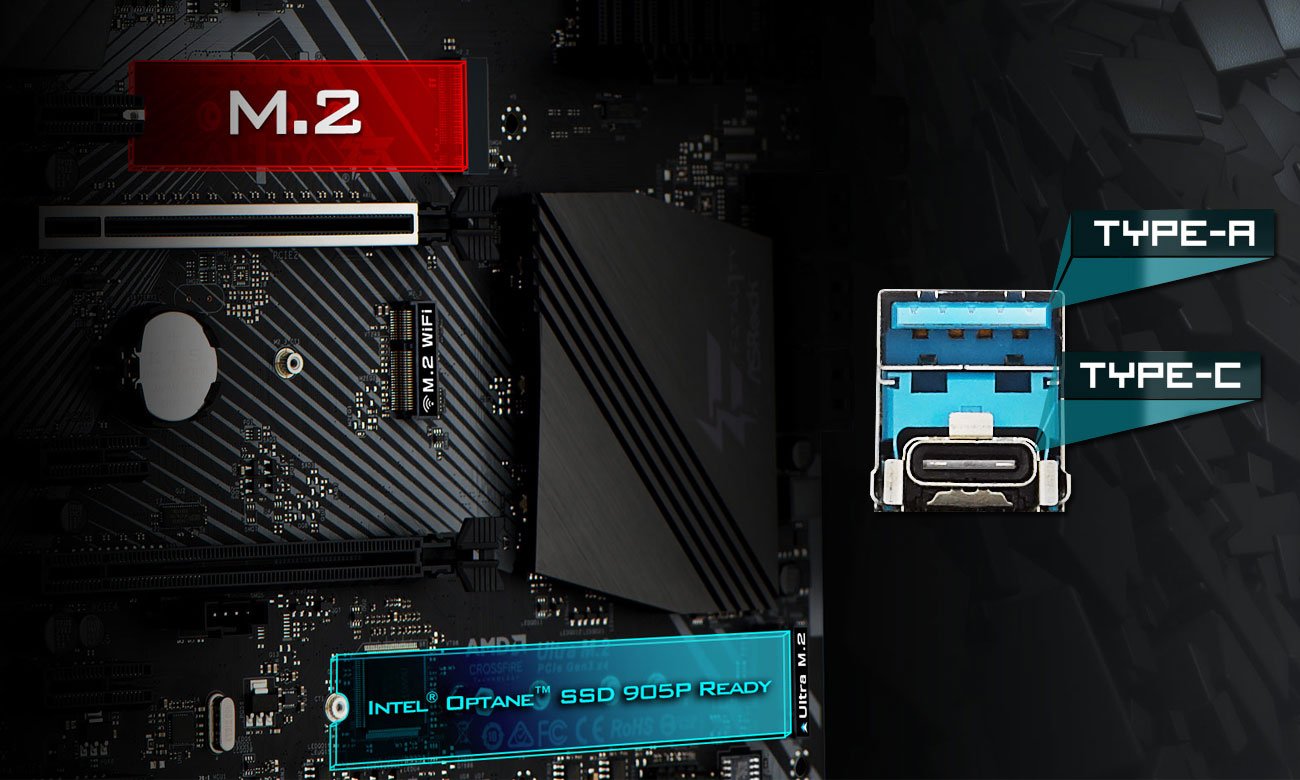 ASRock B360 Gaming K4 PCIe Gen3 x4 Ultra M.2 oraz USB 3.1 Gen2