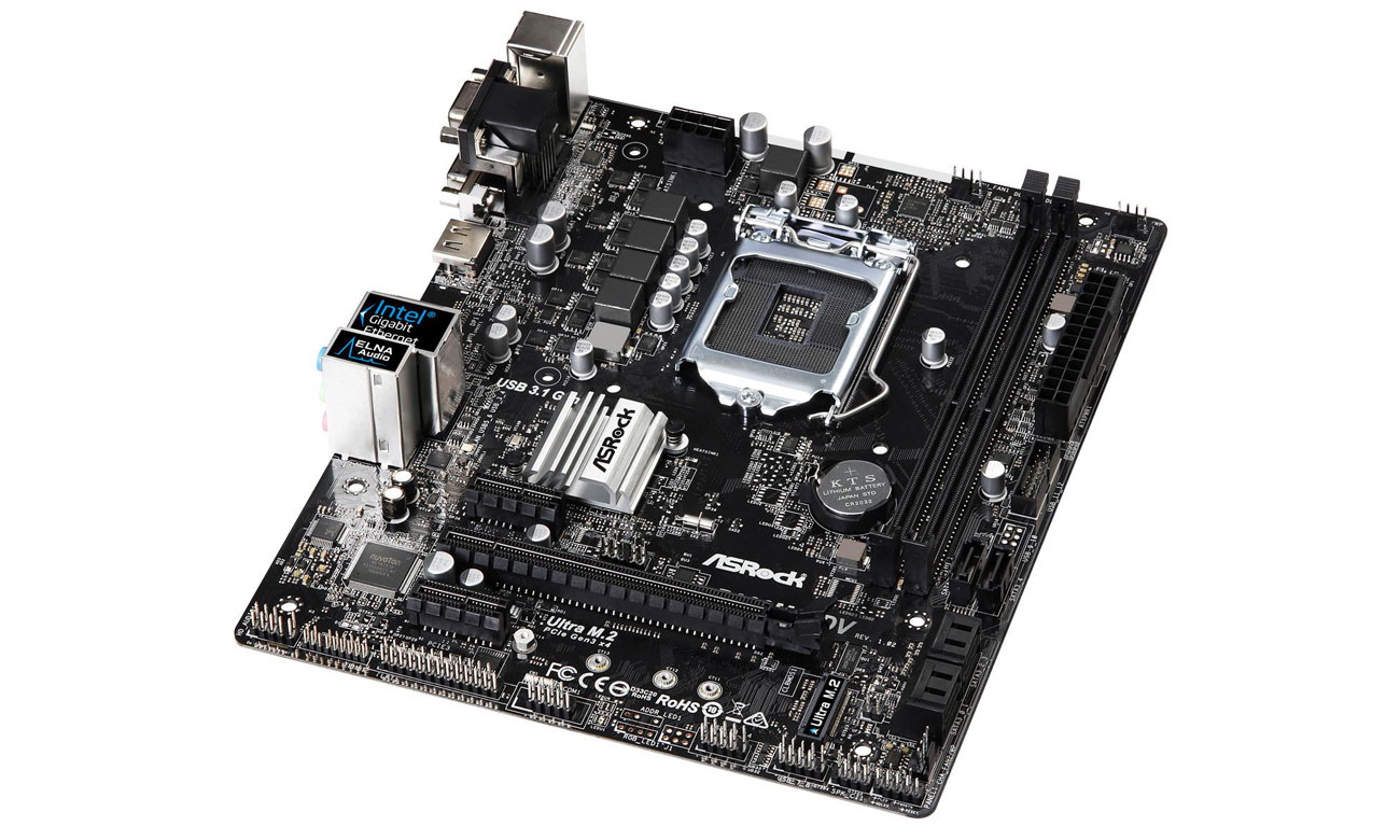 ASRock B360M-HDV Kondensatory audio ELNA