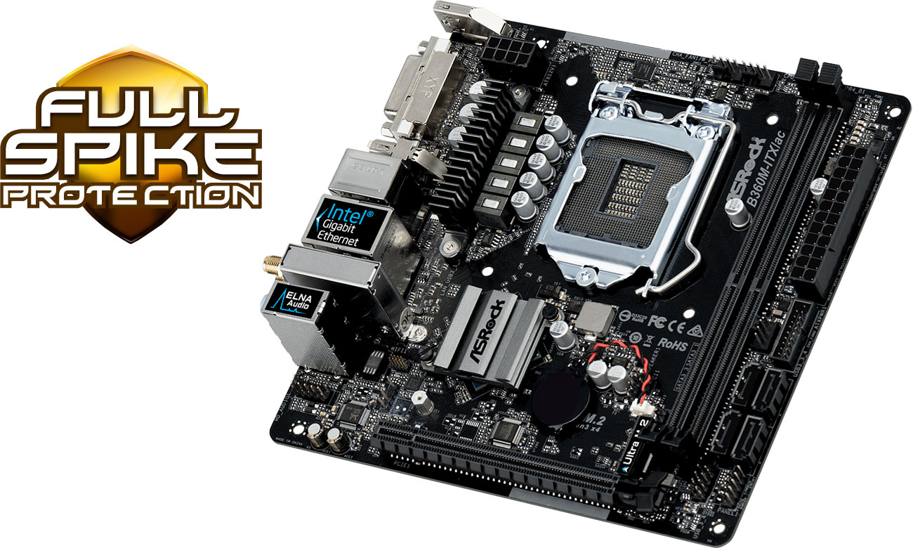 ASRock B360M-ITX/AC Full Spike Protection