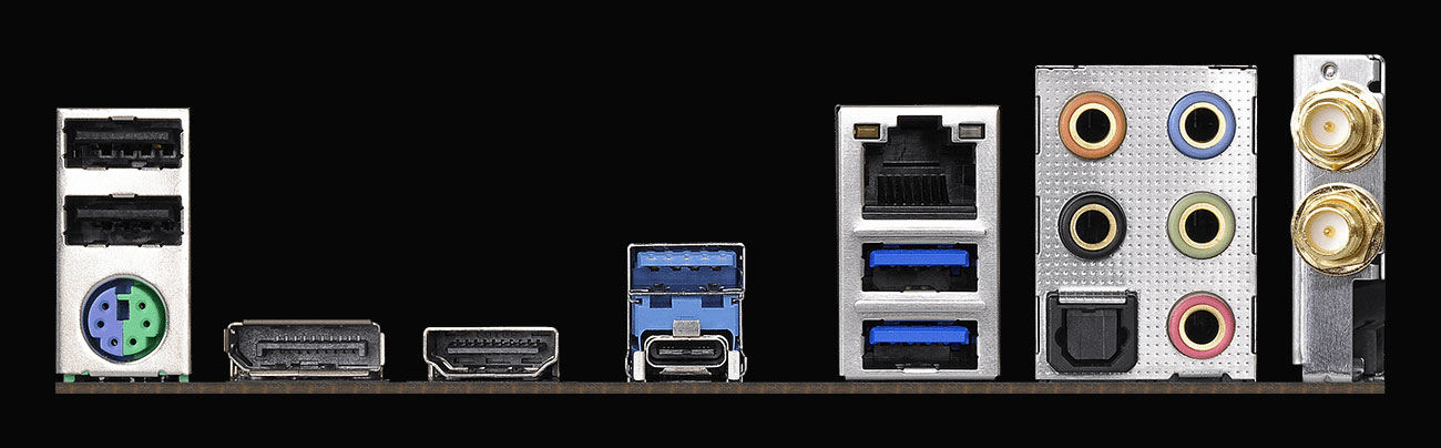 ASRock B450 GAMING-ITX/AC Złącza USB