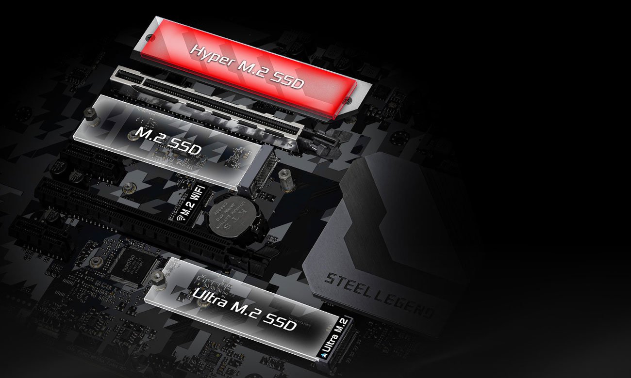 ASRock B560 Steel Legend - Złącza M.2