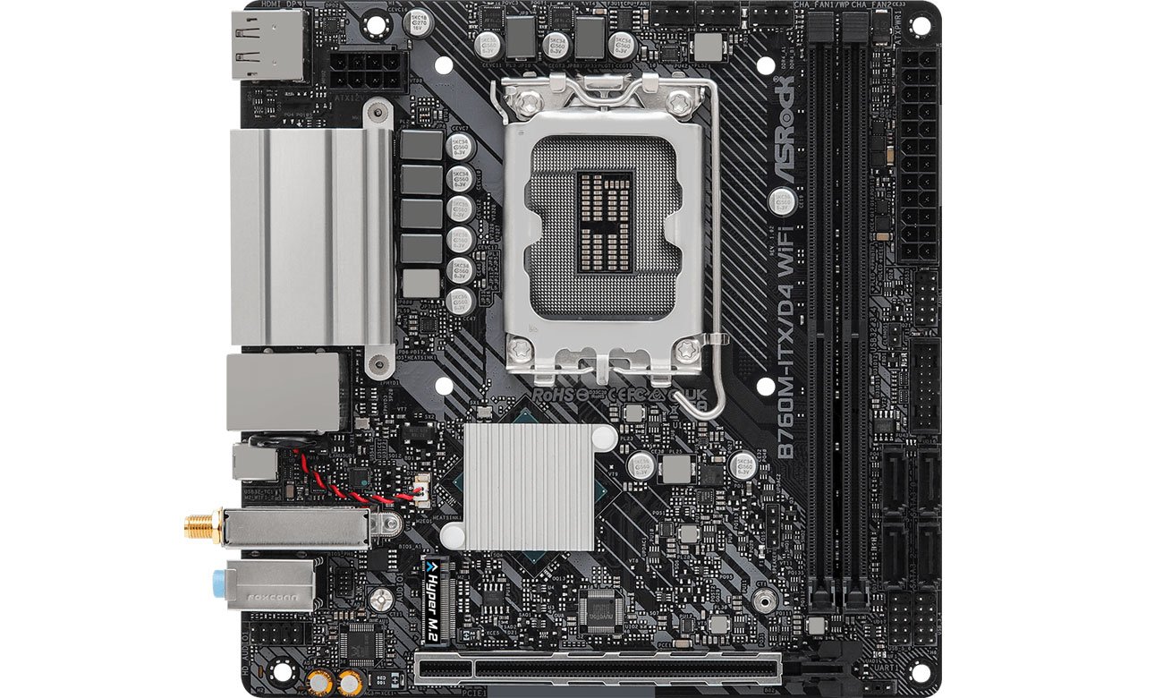 ASRock B760M-ITX Wi-Fi DDR4 Widok z przodu