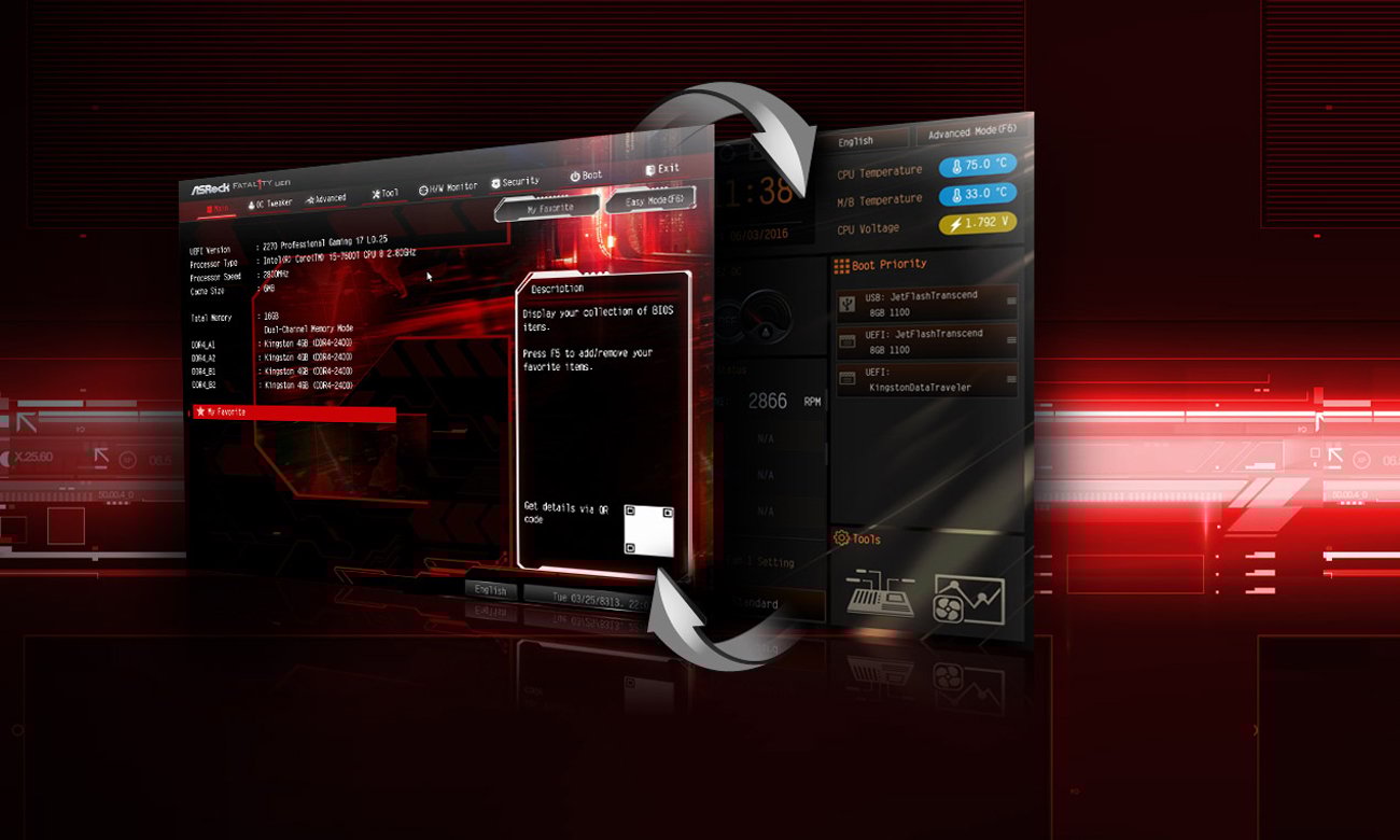 ASRock FATAL1TY Z270 GAMING K6 BIOS UEFI oraz Tryb EZ