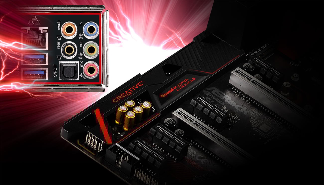 ASRock Fatal1ty X370 Gaming X Creative Sound Blaster™ Cinema 3