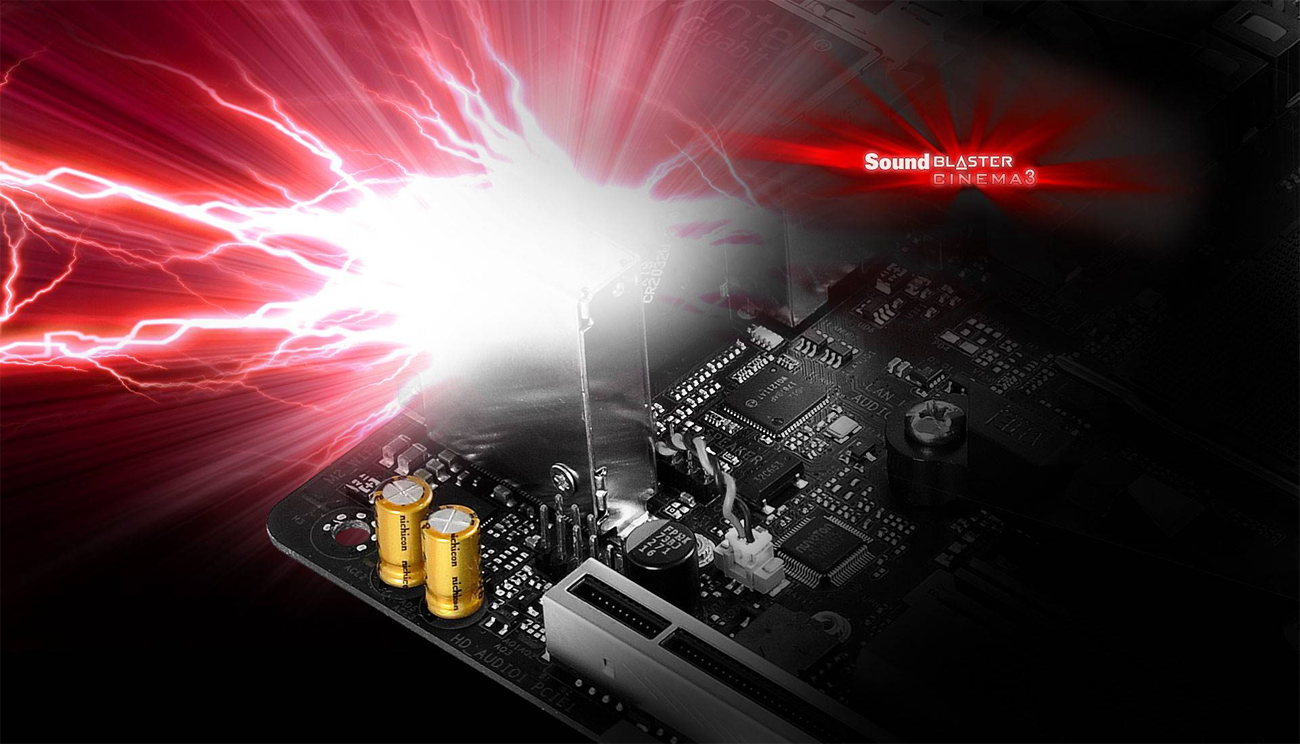 ASRock Fatal1ty X370 Gaming-ITX/ac Creative Sound Blaster™ Cinema 3