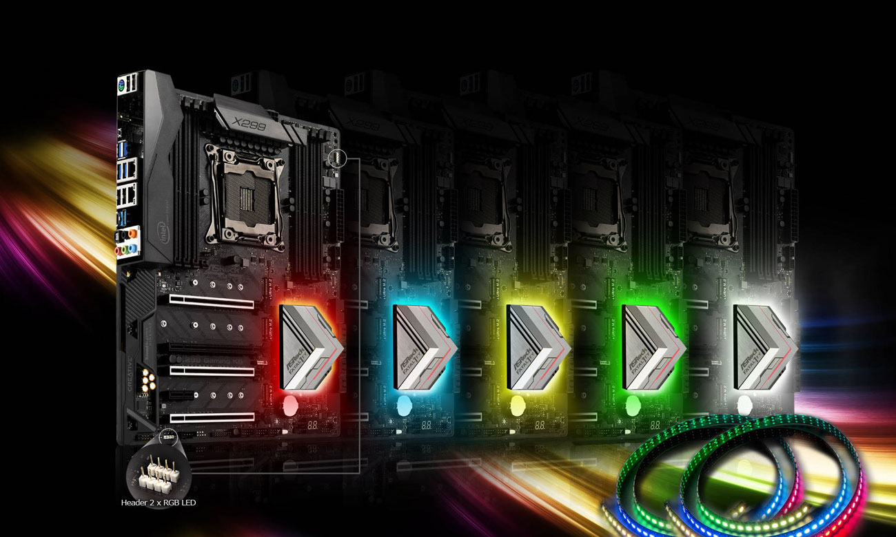 ASRock Fatal1ty X299 Gaming K6 Podświetlenie RGB