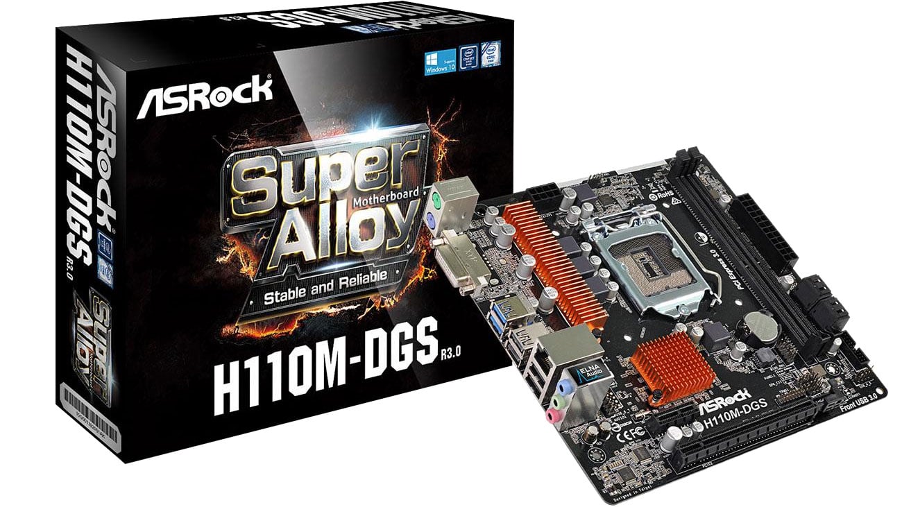 Płyta główna Socket 1151 ASRock H110M-DGS R3.0 (PCI-E DDR4)