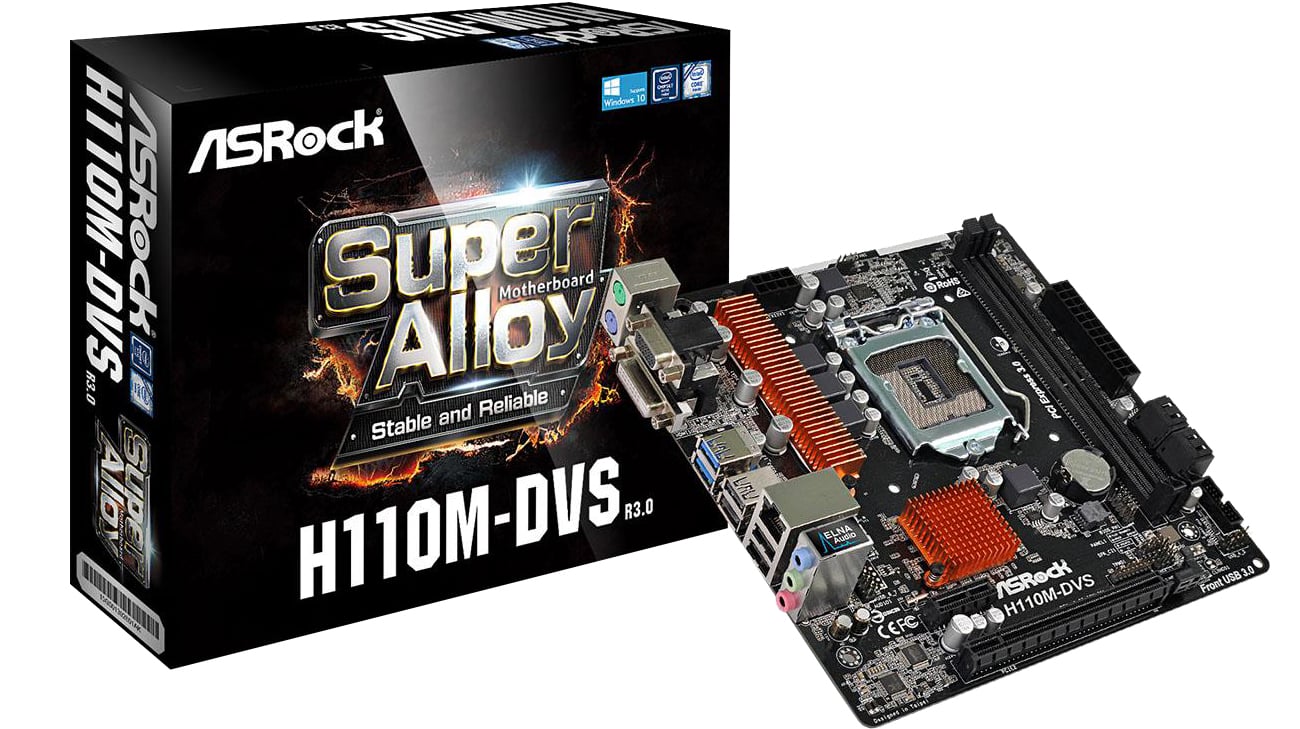 Płyta główna Socket 1151 ASRock H110M-DVS R3.0 PCI-E DDR4