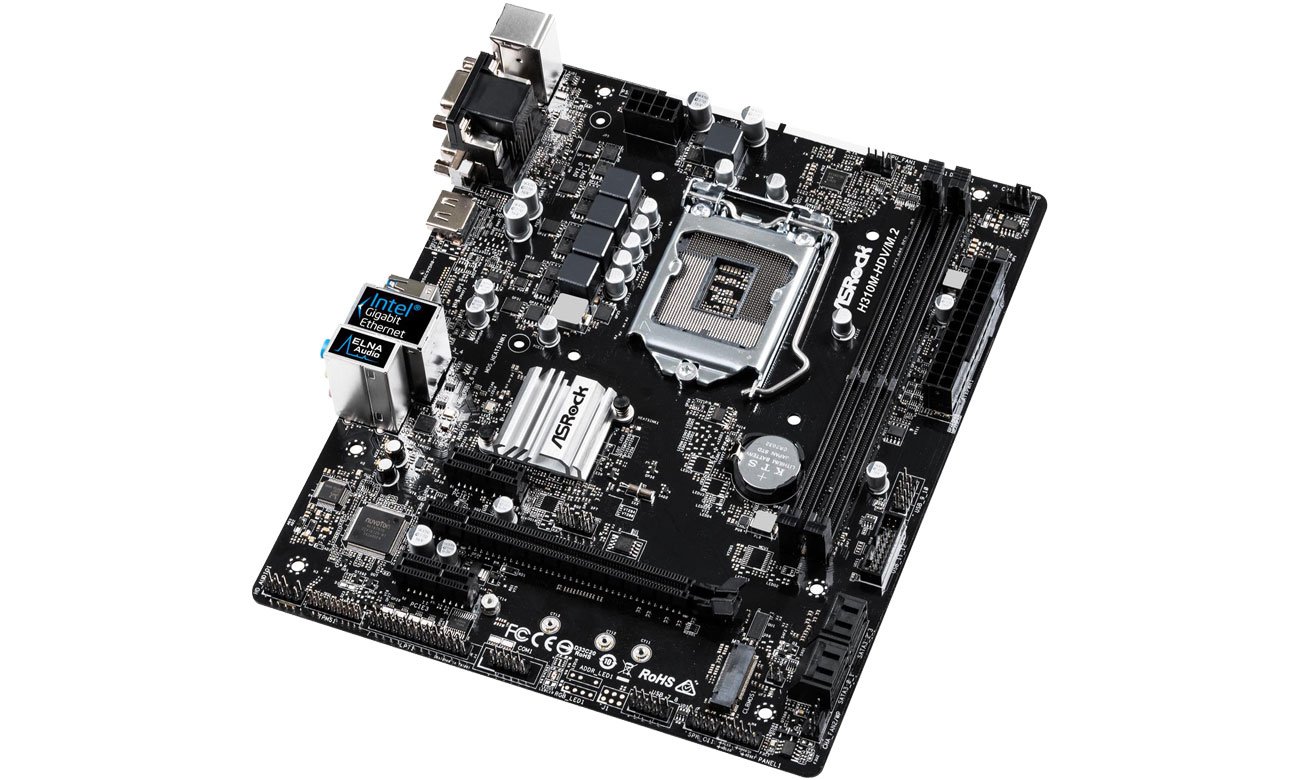 ASRock H310M-HDV/M.2 Złącza, PCB