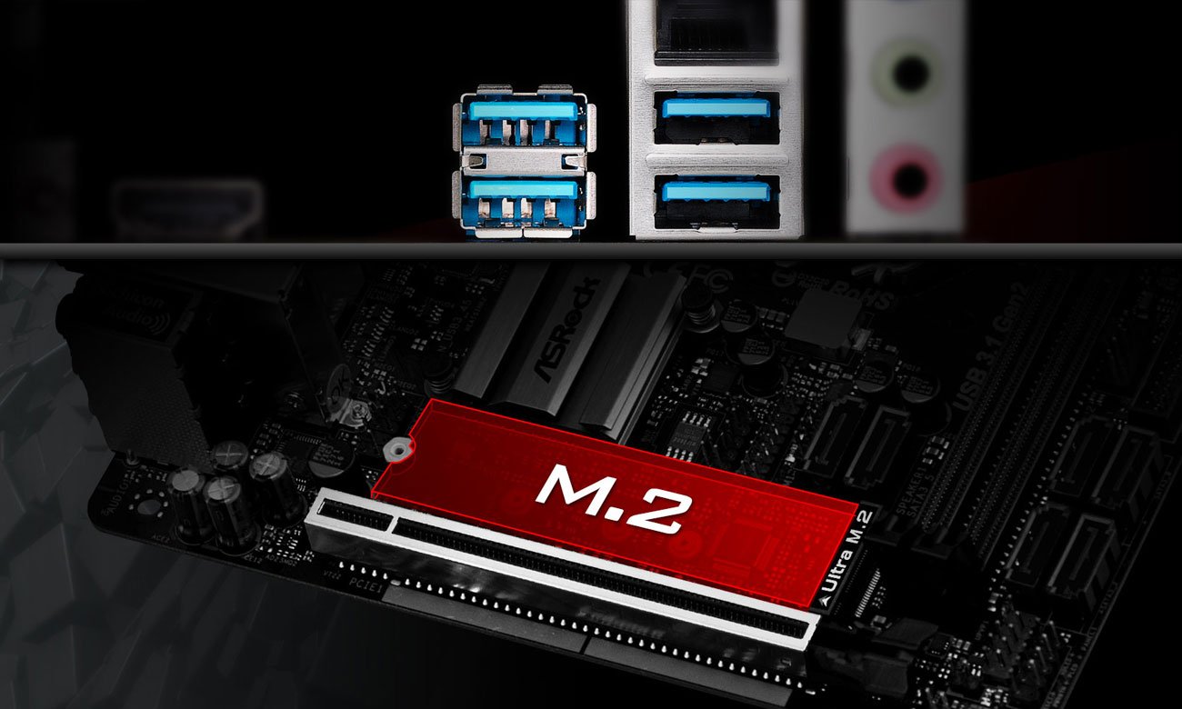 ASRock H370M-ITX/AC PCIe Gen3 x4 Ultra M.2 Intel Optane USB 3.1 Gen2