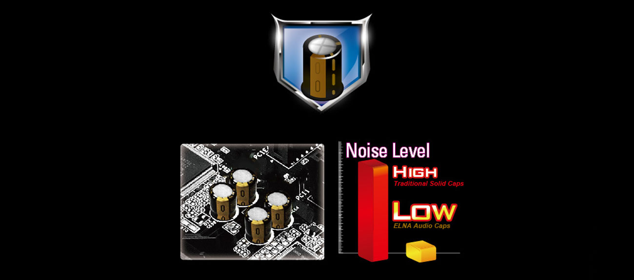 ASRock H81M-HDS R2.0 Kondensatory audio ELNA