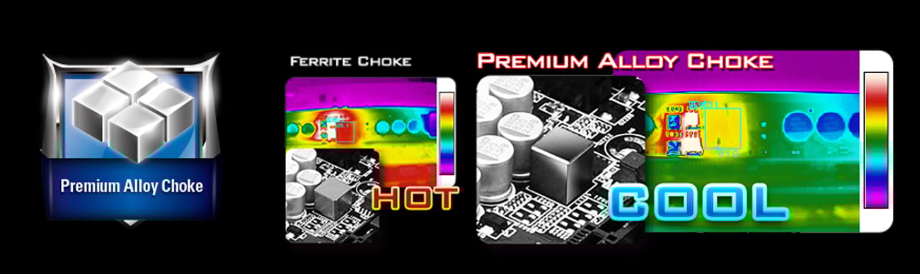 ASRock H97M-ITX/AC dławiki Premium Alloy