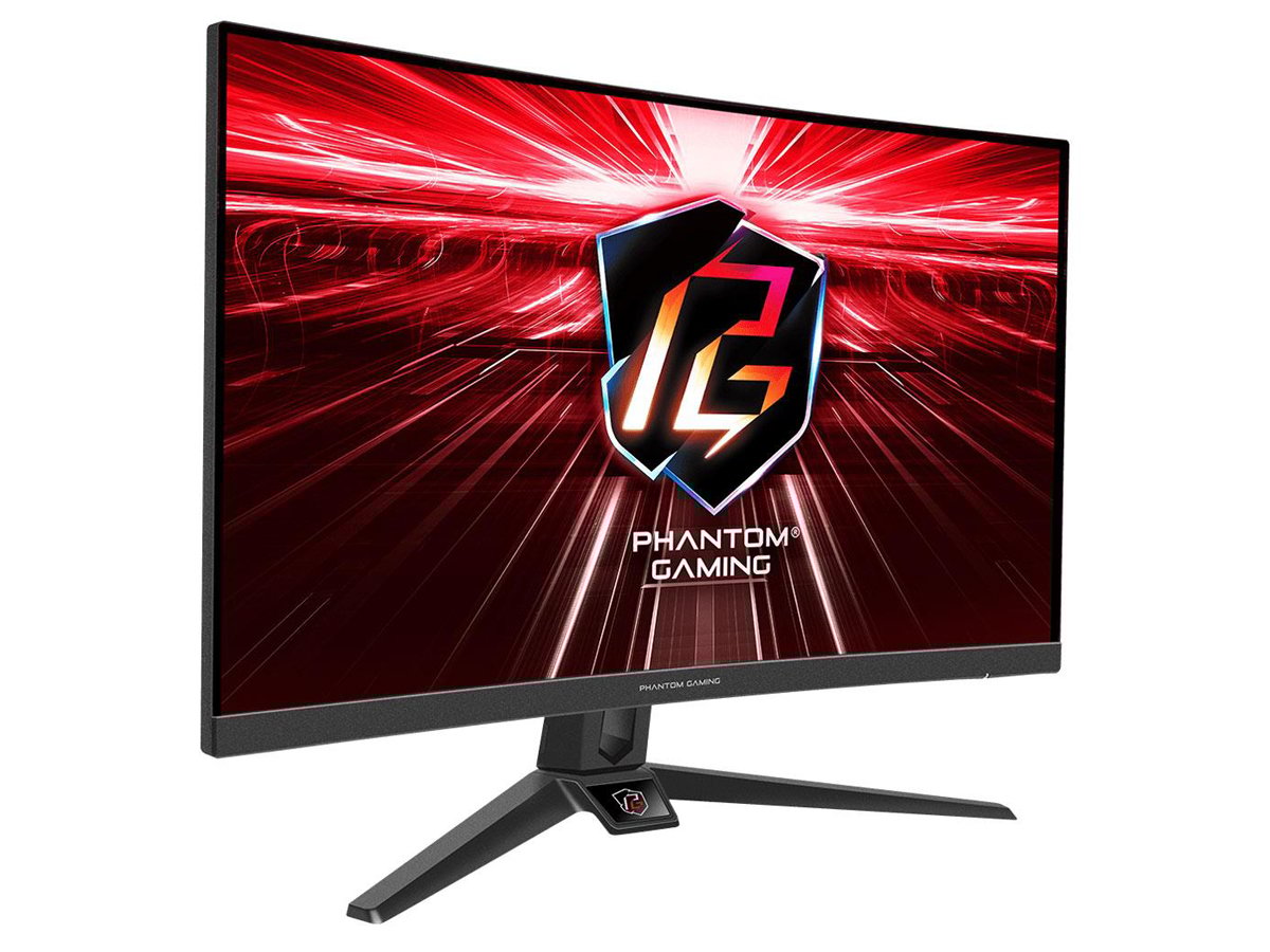 ASRock PG27F15RS1A widok z przodu pod kątem