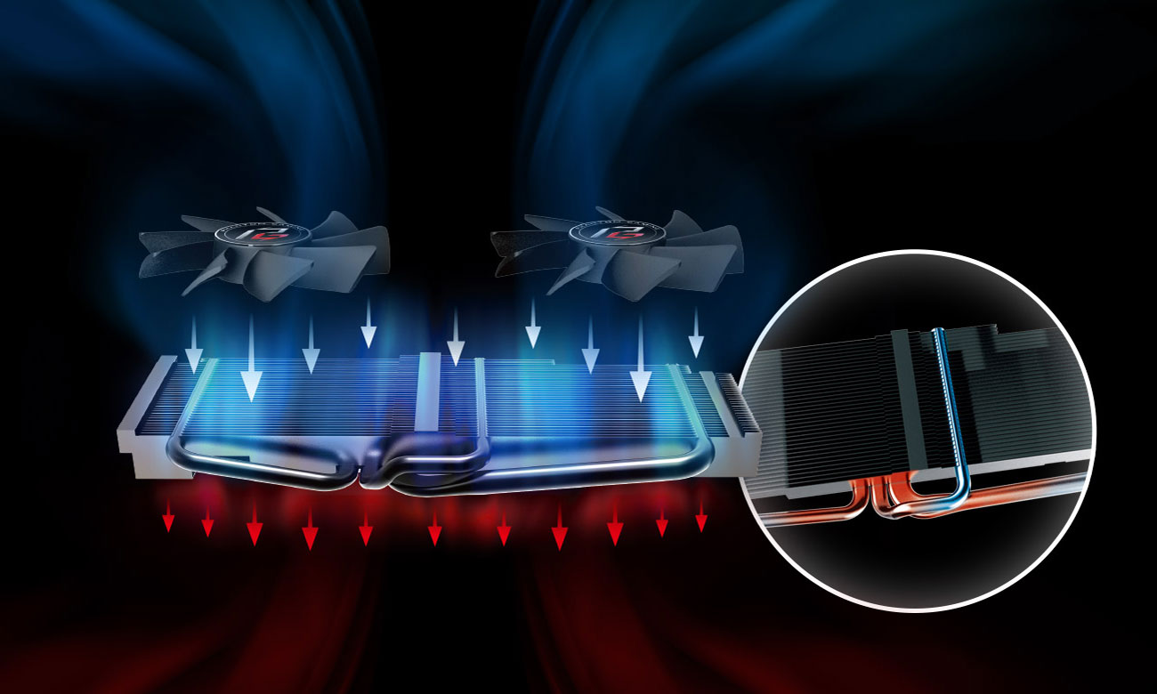 ASRock Radeon RX 570 Phantom Gaming X OC - Chłodzenie