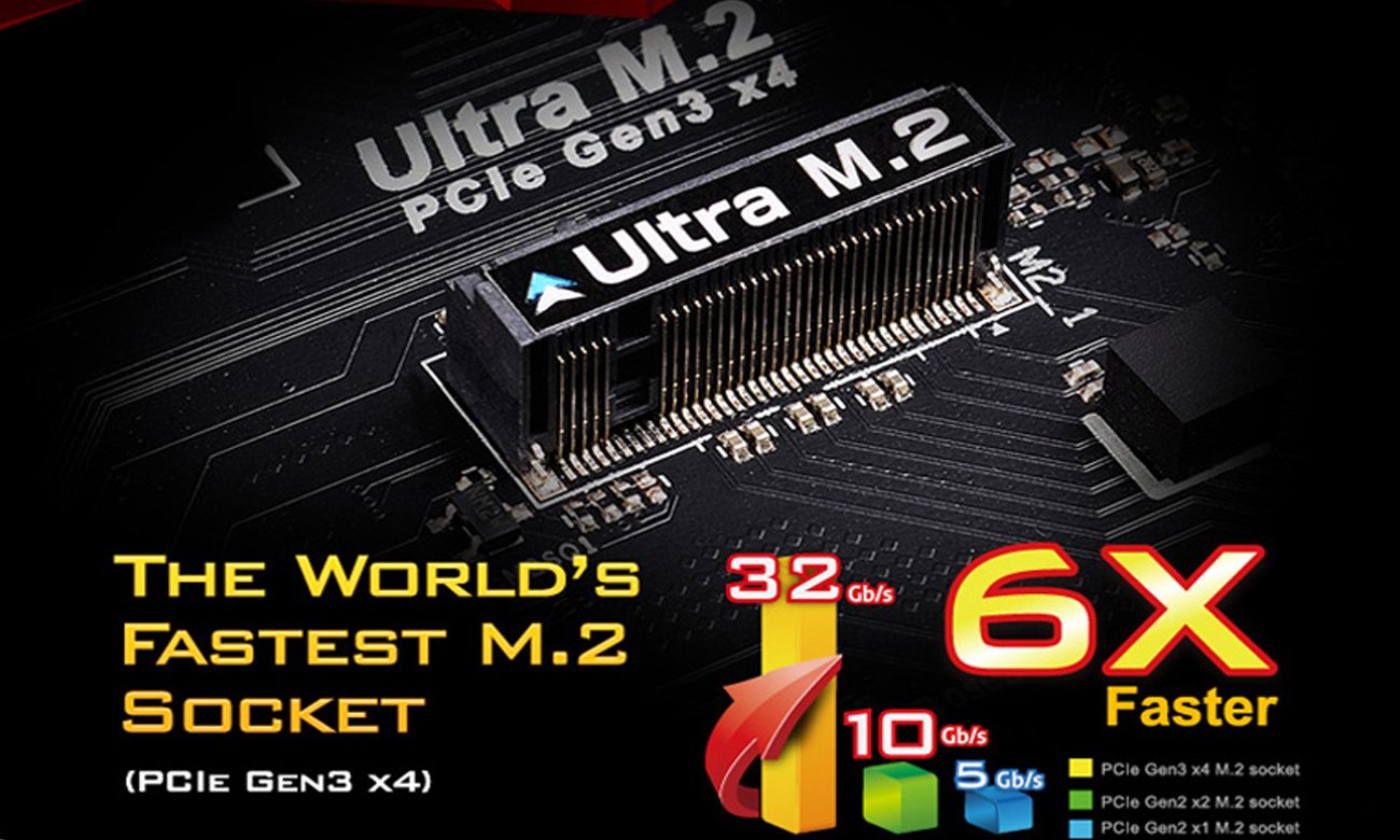 Płyta główna ASRock FATAL1TY Z170 GAMING K4 - interfejs M.2