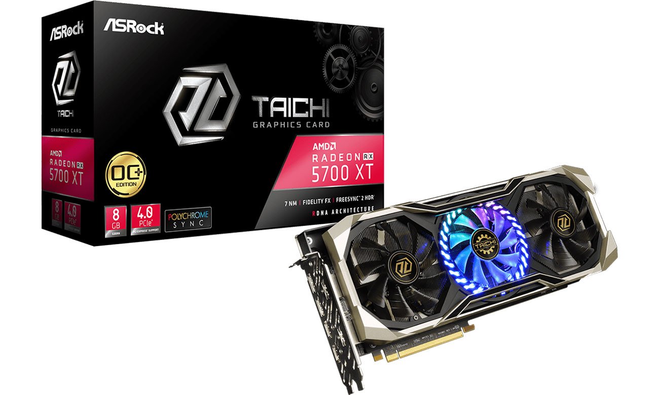 Karta graficzna AMD ASRock Radeon RX 5700 XT Taichi X OC+ 8GB GDDR6 RX5700XT TCX 8GP