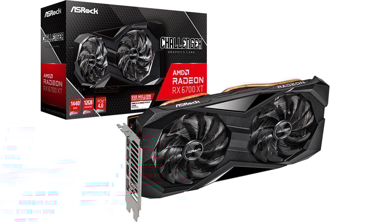 Karta graficzna AMD ASRock Radeon RX 6700 XT Challenger D 12GB GDDR6 RX6700XT CLD 12G