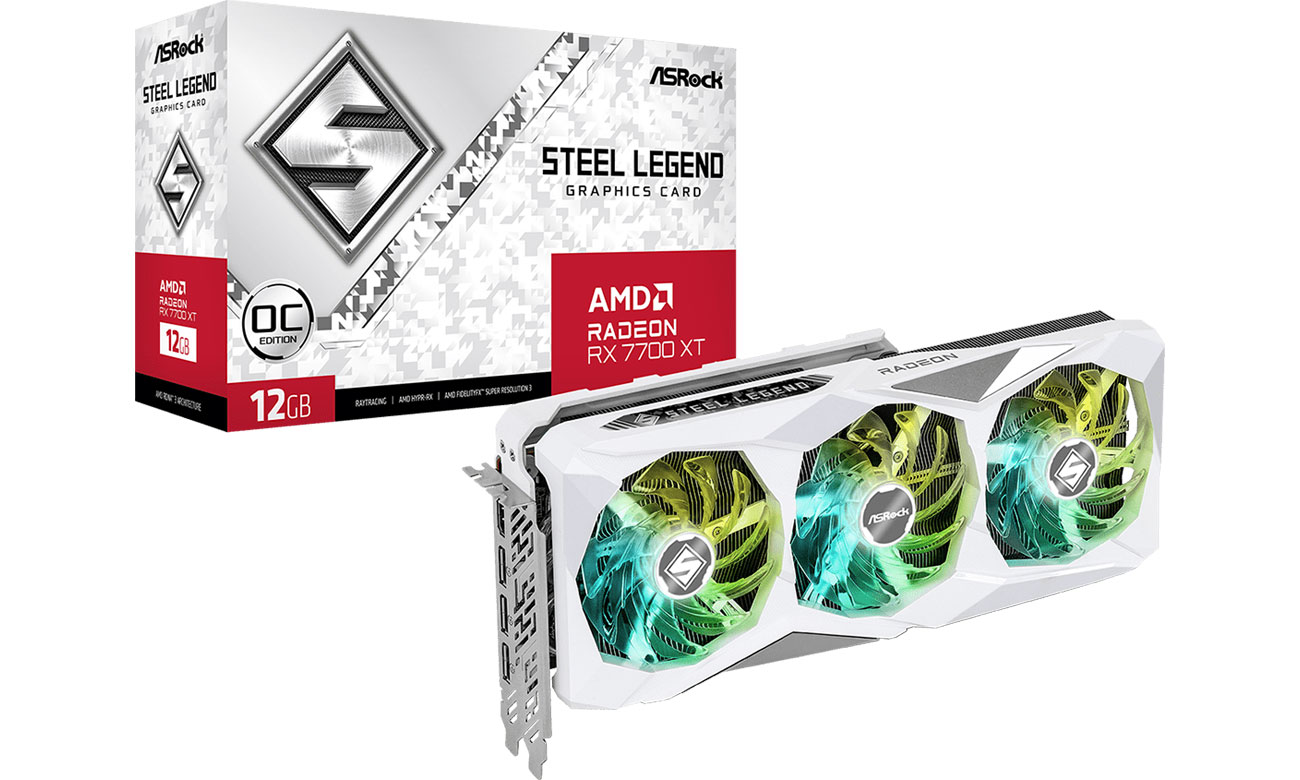 ASRock Radeon RX 7700 XT Steel Legend OC 12 GB GDDR6
