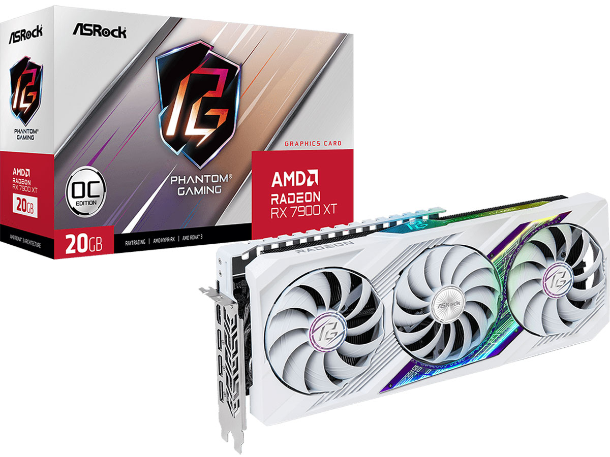 ASRock Radeon RX 7900 XT Phantom Gaming White OC 20 GB GDDR6