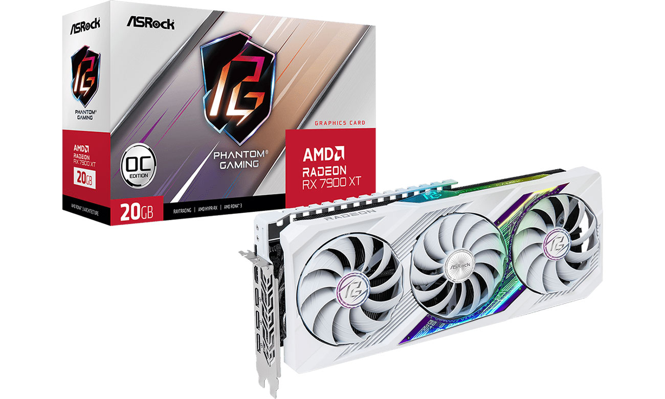 ASRock Radeon RX 7900 XT Phantom Gaming White OC 20 GB GDDR6