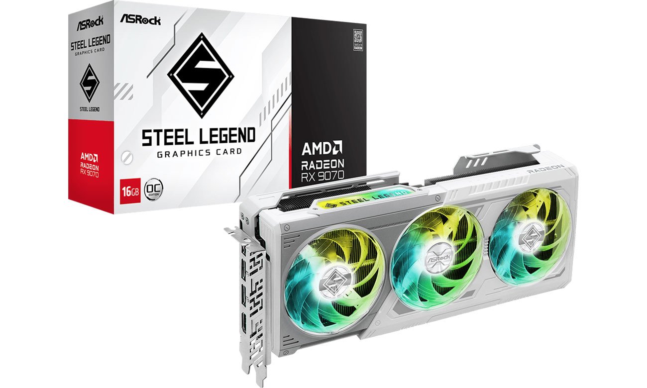 ASRock Radeon RX 9070 Steel Legend OC 16 GB GDDR6