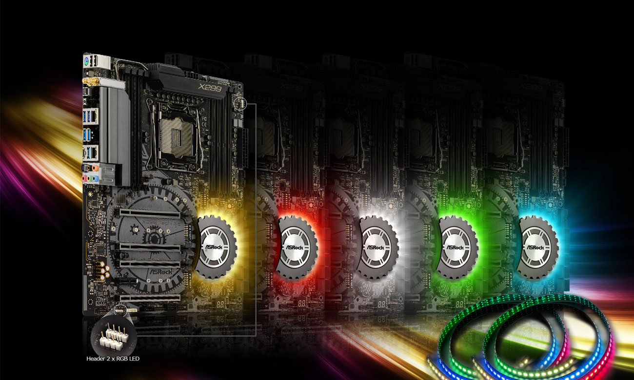 ASRock X299 TAICHI XE Podświetlenie RGB LED